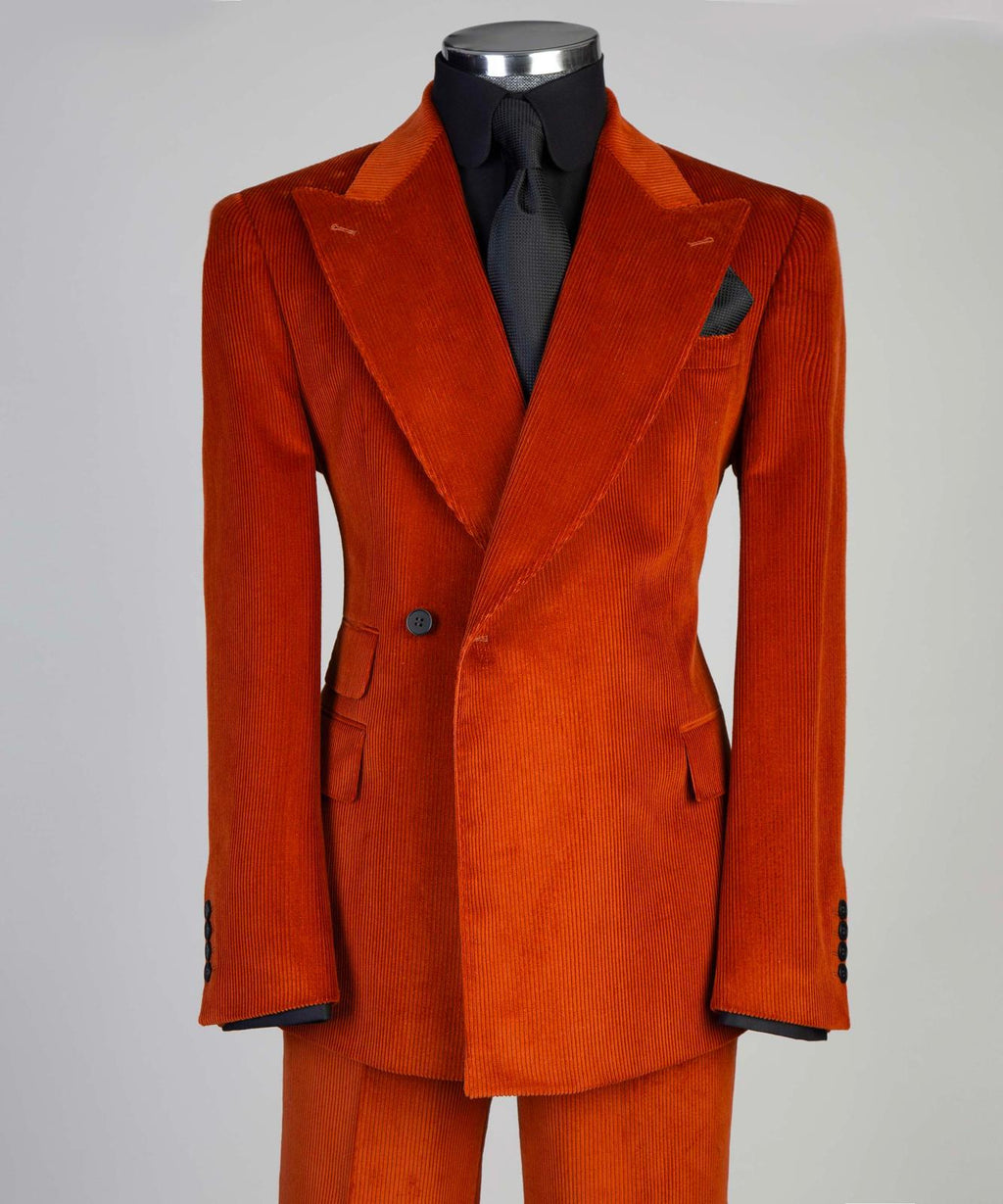 Costume croisé velours côtelé