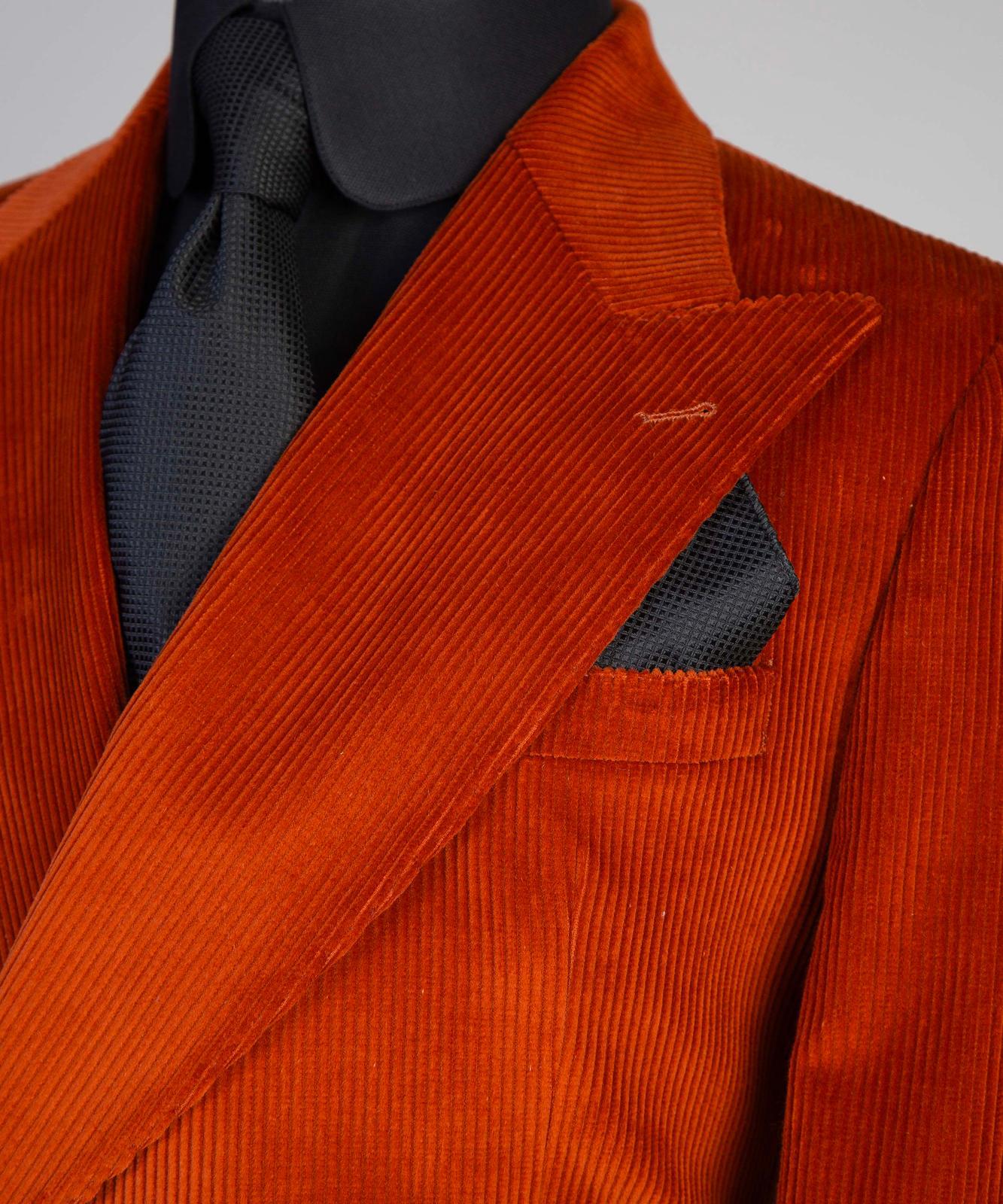 Costume croisé velours côtelé